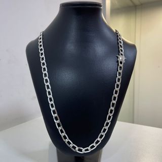 CORRENTE CORDÃO 1X1 LAMINADA 8MM BANHADO A PRATA em Oferta na Shopee