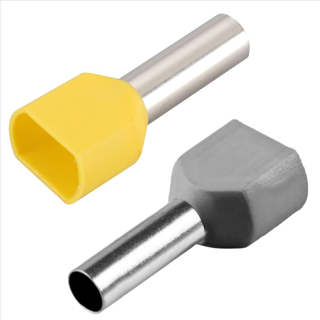 100x Terminal Tubular Ilhos Duplo 4mm E 6mm Te4012 / Te6014