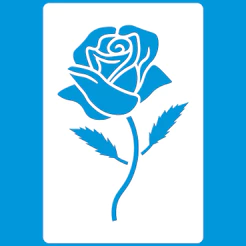 Stencil 8 X 12 Rosa Pequena Molde Vazado Pintura Tecido Mdf Madeira Parede Camiseta Pano Prato