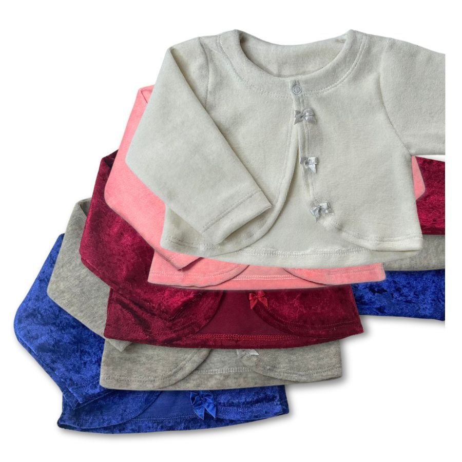 Casaco Bolero Bebê Aveludado Menina - Várias Cores em Oferta na Shopee