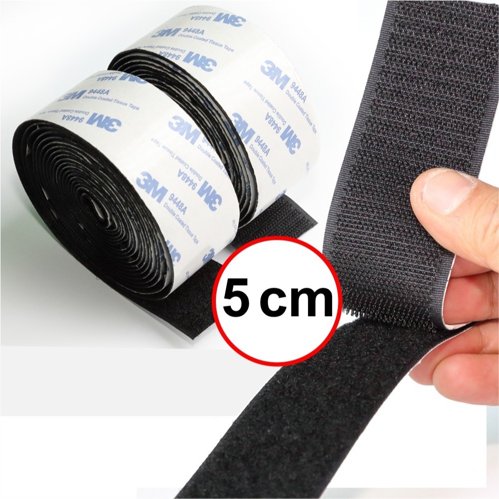 Velcro Adesivo Largo 50mm (5cm) Auto Colante Fixa Tudo em Oferta na Shopee