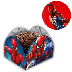 50~250 PORTA FORMINHA SPIDER MAN HOMEM ARANHA REGINA (CHOCO)