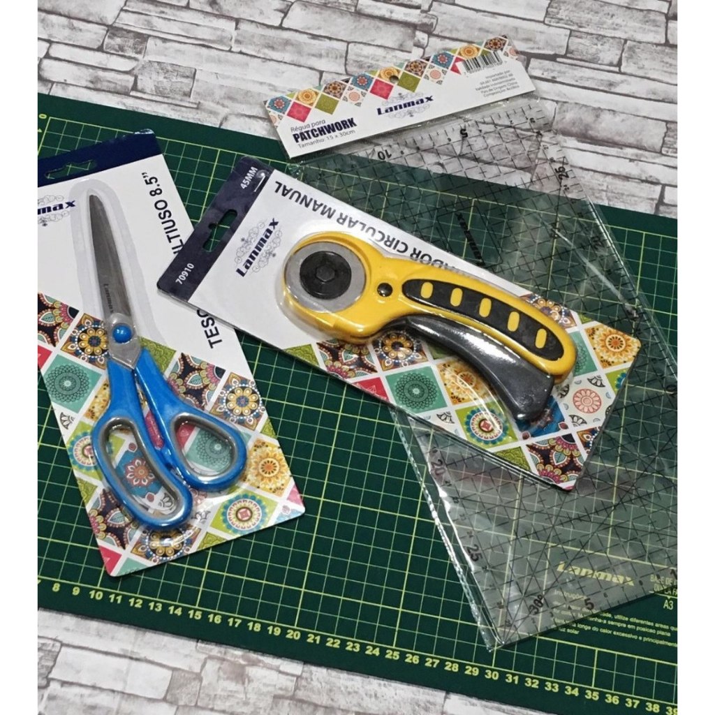 Kit Iniciante Patchwork Base De Corte 30x45 Com Acessórios KIT A3-INICIANTE Lanmax