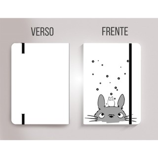 caderneta  estilo moleskine 21X14cm tema Totoro com elástico