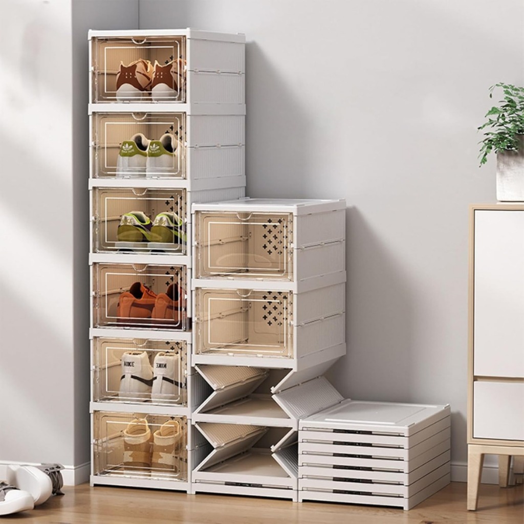 Sapateira Empilhável Dobrável Caixa Sandálias Tênis Vários Andares Multiuso Tênis Portátil Sapato Quarto Banheiro Hall em Oferta na Shopee