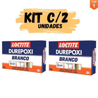 Kit c/ 2un Durepoxi Massa Branca 50g LOCTITE em Oferta na Shopee