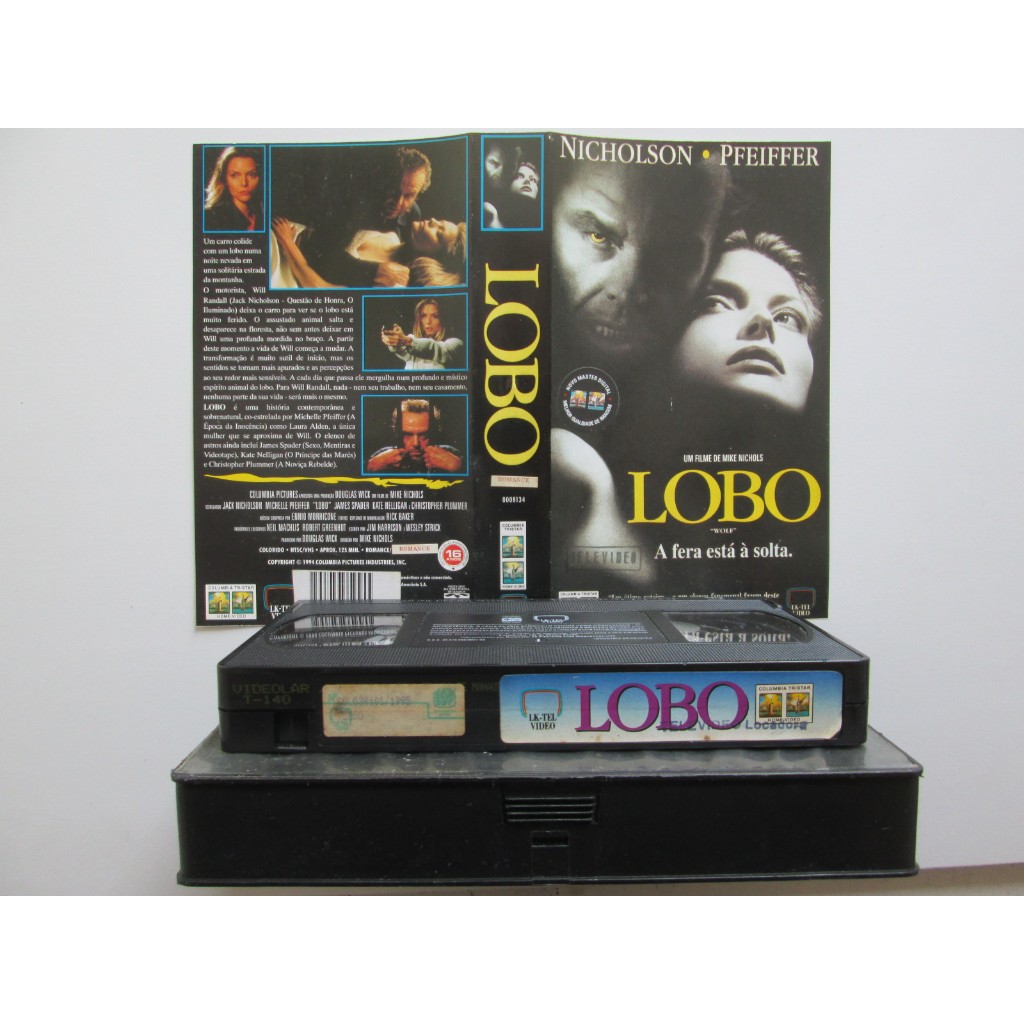 VHS / Fita VHS / LOBO " Wolf " / A Fera Está à Solta /  Original No Estojo Preto / Fita Sem Mofo Original Preta / Exelente / Raríssimo
