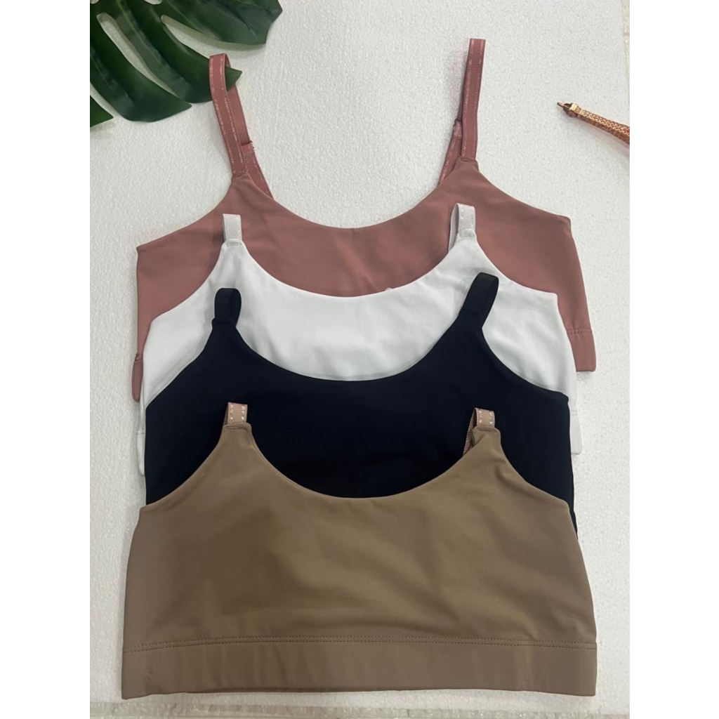 Kit com 4 Sutiã TOP ZAIRA sem bojo com Alça Regulavel ideal para academia e para o dia a dia em Oferta na Shopee