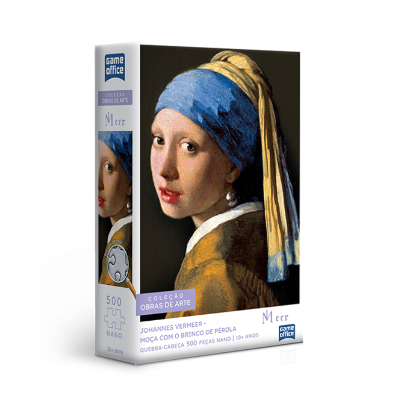 Quebra-Cabeça Adulto Puzzle Johannes Vermeer - Moça Com Brinco De Pérola - 500 peças Nano Toyster