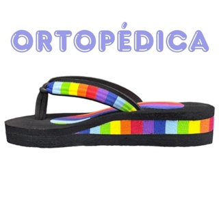 Sandália ortopédica feminina Para Fascite Plantar MOLEKA Arco íris confortável em Oferta na Shopee