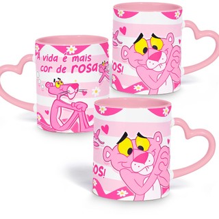 Caneca Pantera Cor De Rosa Personalizada em Oferta na Shopee