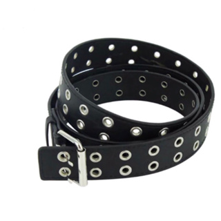 Cinto Unissex  Preto , Duplo Ilhós , Punk Rock Metal em Oferta na Shopee