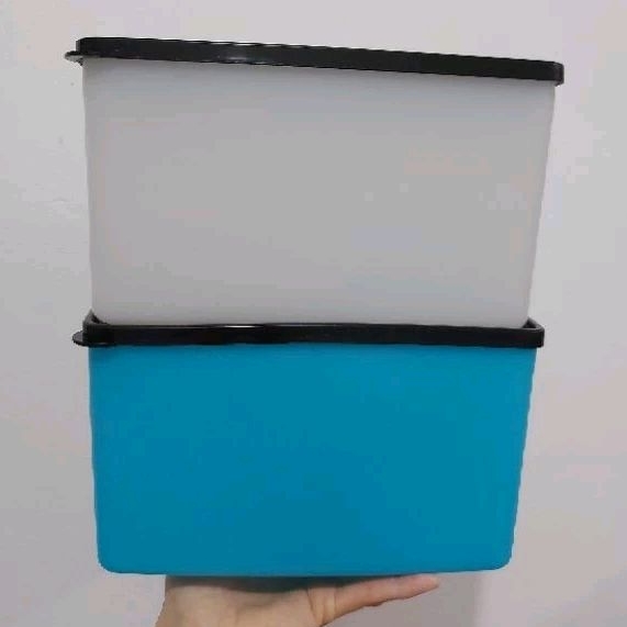 Espaçosa 3L Retangular Tupperware Freezer Hermética Original Pote Tapauer Tapuer