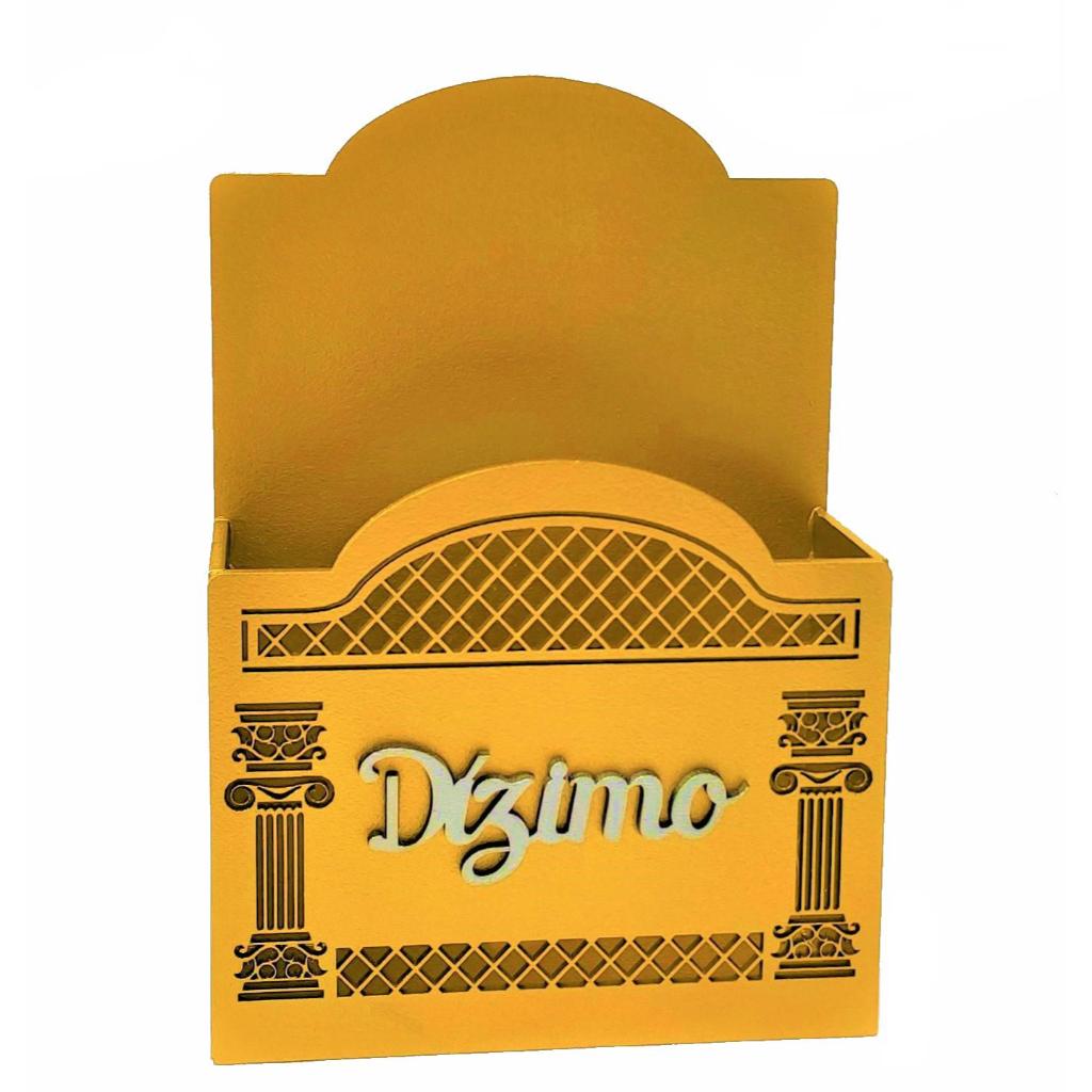 Porta Envelope Para Igreja Dízimos E Oferta Dourado Mdf ##!