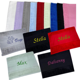 Toalha de Rosto Academia Empresa Lavabo Premium Personalizada com Nome em Oferta na Shopee