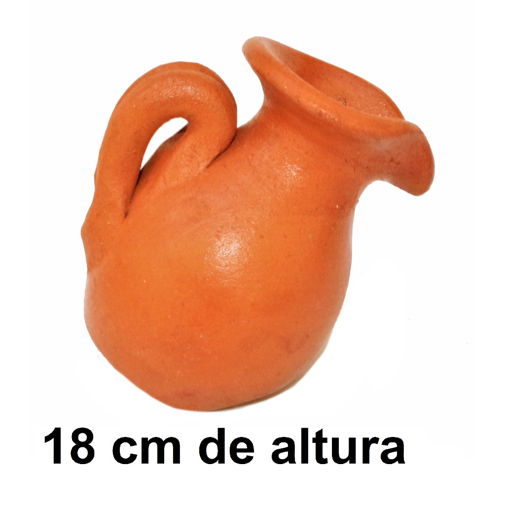 Jarro Vaso De Barro Com Alça Decoração Casa/igreja