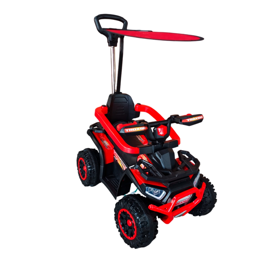 Detalhes do Mini Moto Quadriciclo Bateria 6v Com Cobertura E Empurrador
