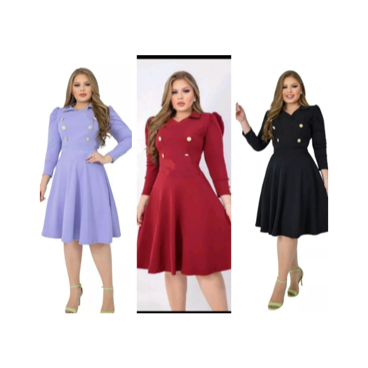 Vestidos Evangélicos Modernos Plus Size Rodado Godê Com Cinto Manga 3/4 Detalhes Oncinha