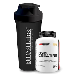 Kit Creatina Power 300g + Coqueteleira 600ml - Para Aumento de Força Muscular - Bodybuilders