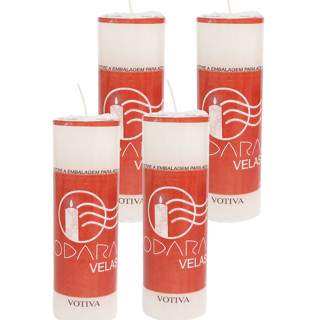 Caixa 4 Velas 7 Dias Branca Logo 260g em Oferta na Shopee