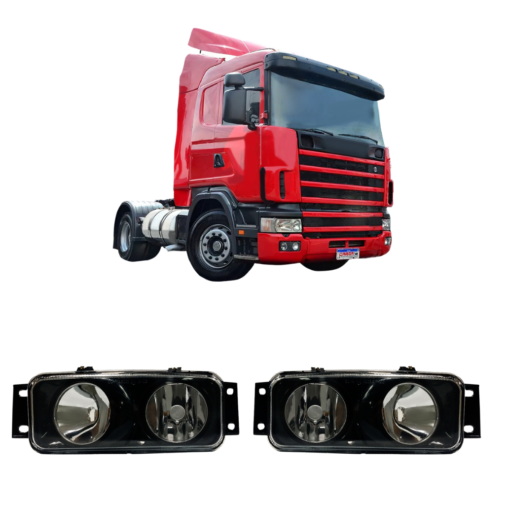 Farol Milha Neblina Compatível Scania S4 R114 R124 03 04 05 Duplo 1997 a 2008 em Oferta na Shopee