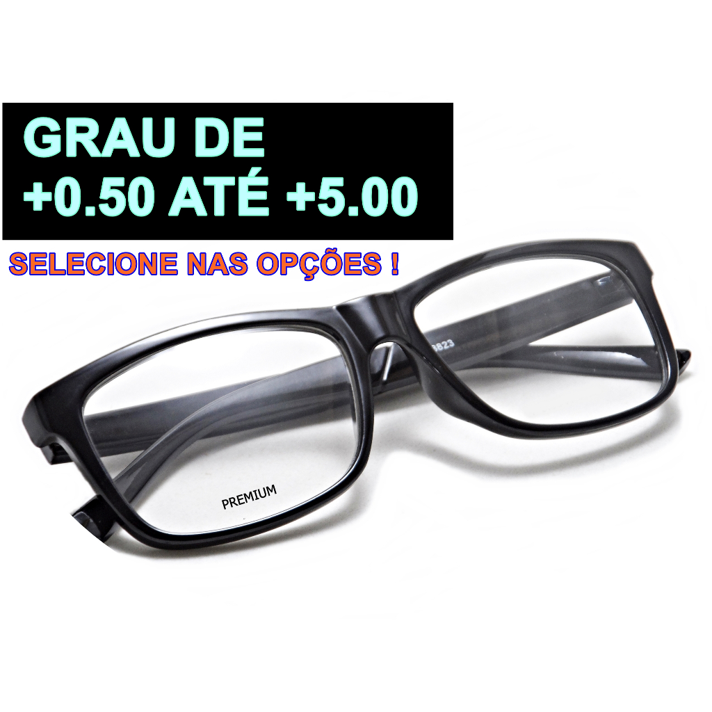 Óculos Para Hipermetropia Lente já Com Grau De +0.50 até +5.00 De Perto Pronto em Oferta na Shopee