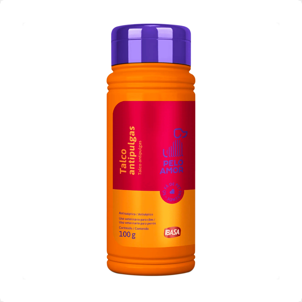 Talco Anti Pulgas Ibasa para Cães - 100 g - Pets