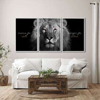 Quadro Decorativo Nuca foi Sorte Sempre Foi Deus Moldura Branca Com Vidro 50x75 em Oferta na Shopee
