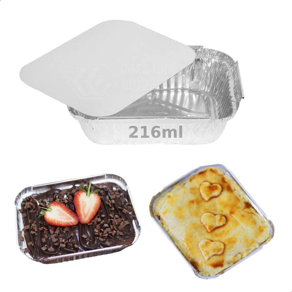 Marmitinha Marmita 216ml embalagem de Alumínio descartável tampa papel ou plástico PET transparente em Oferta na Shopee