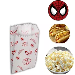 50 ~250 SACO DE PIPOCA, HOT DOG SPIDER MAN HOMEM ARANHA Regina (CHOCO)