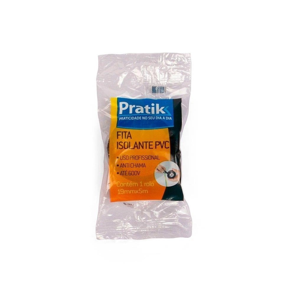 Fita Isolante Pratik 19mm x 5m Preta SM