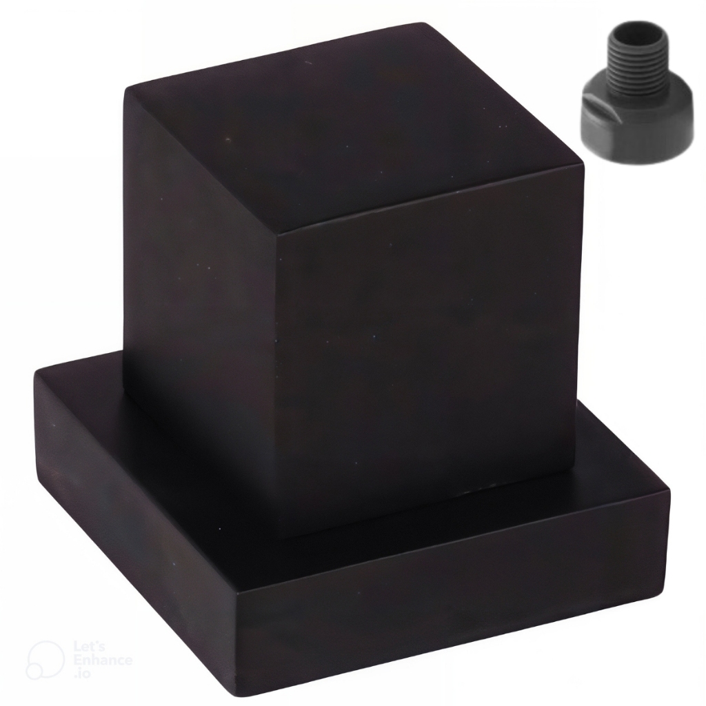 Acabamento para Registro Quadrado Pressão / Gaveta Preto 100% Metal Padrão Docol