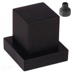 Acabamento para Registro Quadrado Pressão / Gaveta Preto 100% Metal Padrão Docol
