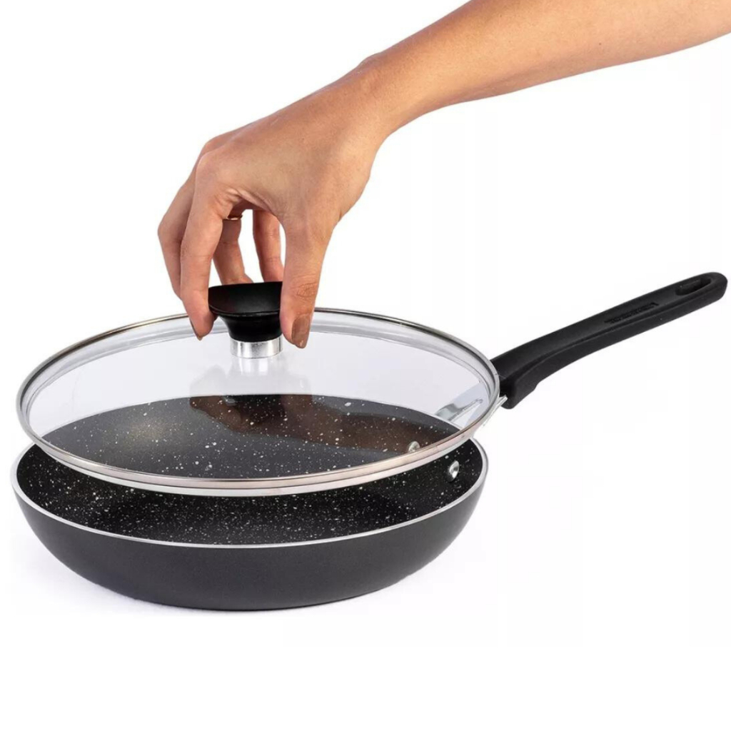 Frigideira De Indução Antiaderente Reforçada Tramontina Com Tampa em Oferta na Shopee