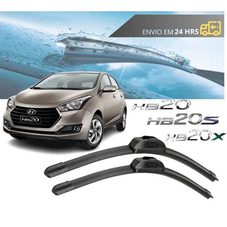 Par Palheta Limpador Parabrisa Hyundai HB20 1.0 e 1.6 de 2012 a 2019 em Oferta na Shopee