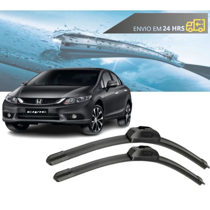 Par Palheta Limpador De Parabrisa Honda Civic G9 1.8 2.0 de 2012 até 2016 em Oferta na Shopee
