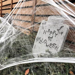Teia De Aranha Branca Enfeite Halloween Spider Webs