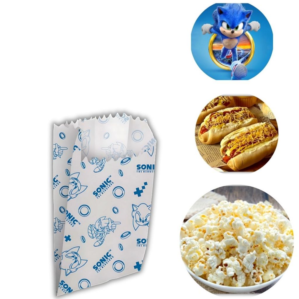 50 ~250 SACO DE PIPOCA HOT DOG SONIC  Regina em Oferta na Shopee