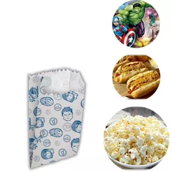 50 ~250 SACO DE PIPOCA,HOT DOG VINGADORES AVENGERS Regina (CHOCO)