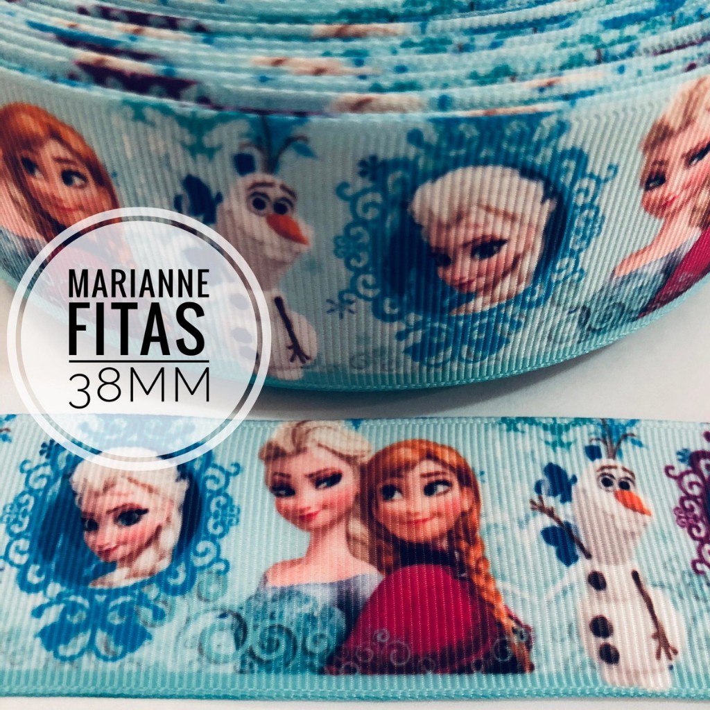 Fita de Gorgurão Frozen N9 para Laços e Tiaras (5 metros)