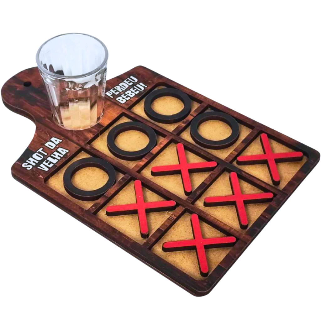 Jogo Da Velha Shot Doses Castigos Drink Bebidas Diversão Cantinho do Churrasco