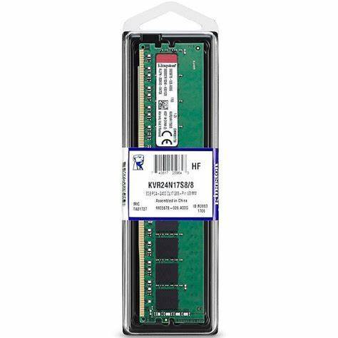Memória RAM para PC DDR4 8GB 2400MHz Kingston - KVR24N17S8/8