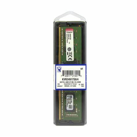 Memória RAM para PC DDR4 4GB 2400MHz Kingston - KVR24N17S6/4