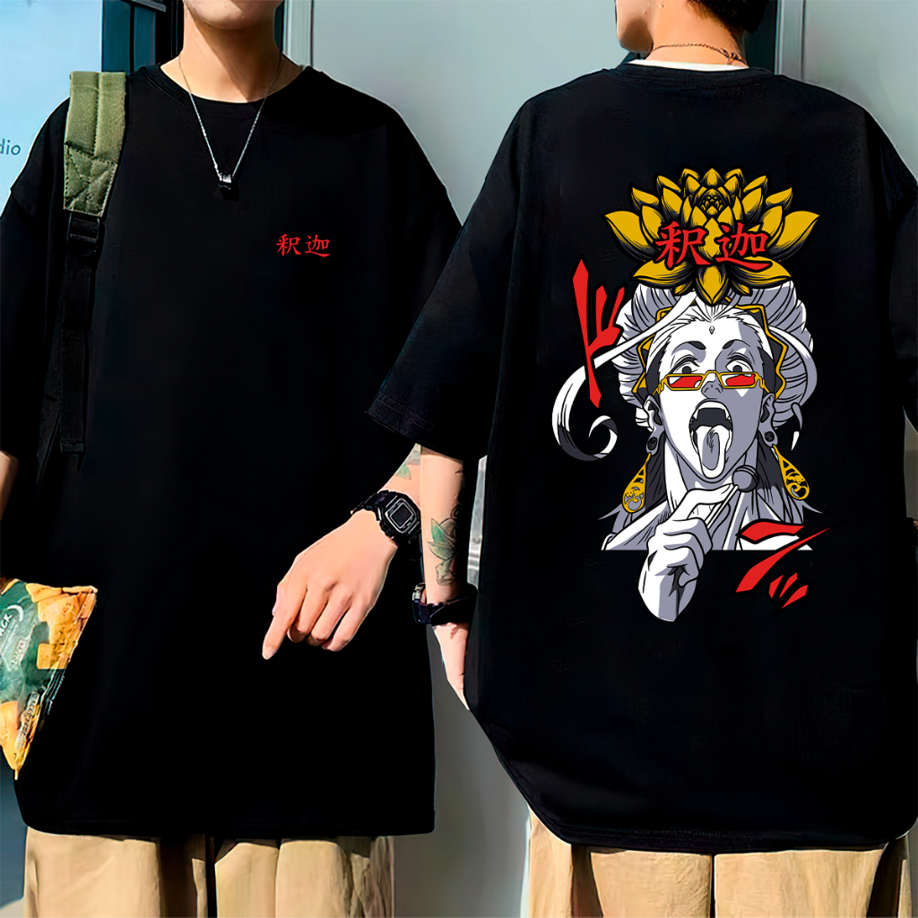 Oversized Camisa Anime Buda Indie Japonês Homem Unisex em Oferta na Shopee