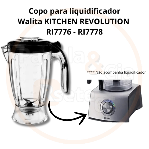 Copo para liquidificador WALITA PHILIPS RI7776 - RI7778