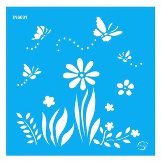 IN6001 - Jardim Encantado - 14x14 - Stencil Gatas Arteiras em Oferta na Shopee