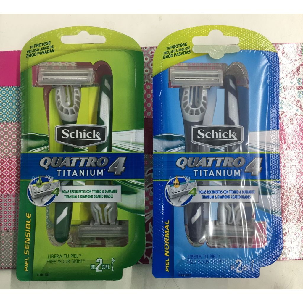 Aparelho Barbear Schick Quattro Titanium kit c/2 - cada