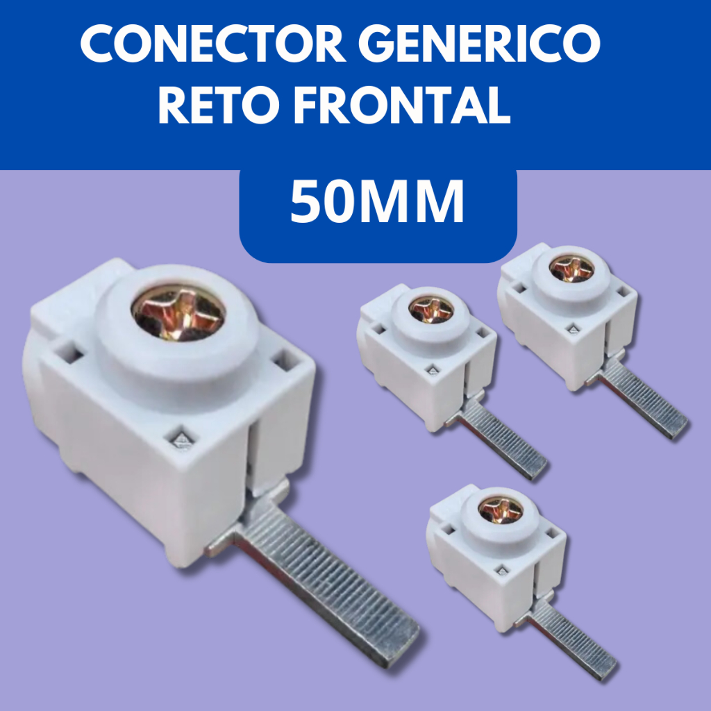 Conector Genérico Terminal 50mm Reto Curto Frontal — R$ 22,27 em Shopee