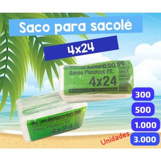 Saco para Sacolé/Geladinho 4x24cm Marca IPE – Saquinho Chop, Dindin, Chup-Chup, Suquinho