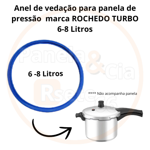 Anel de vedação para panela de pressão ROCHEDO TURBO 6- 8 Litros
